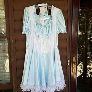 👸Blue and White Cinderella adult costume